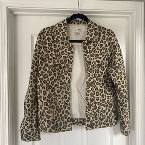 Amuse Society Leopard Denim Jacket